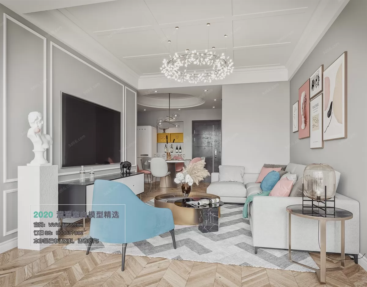 LIVING ROOM - MODERN STYLE - 3D MODELS