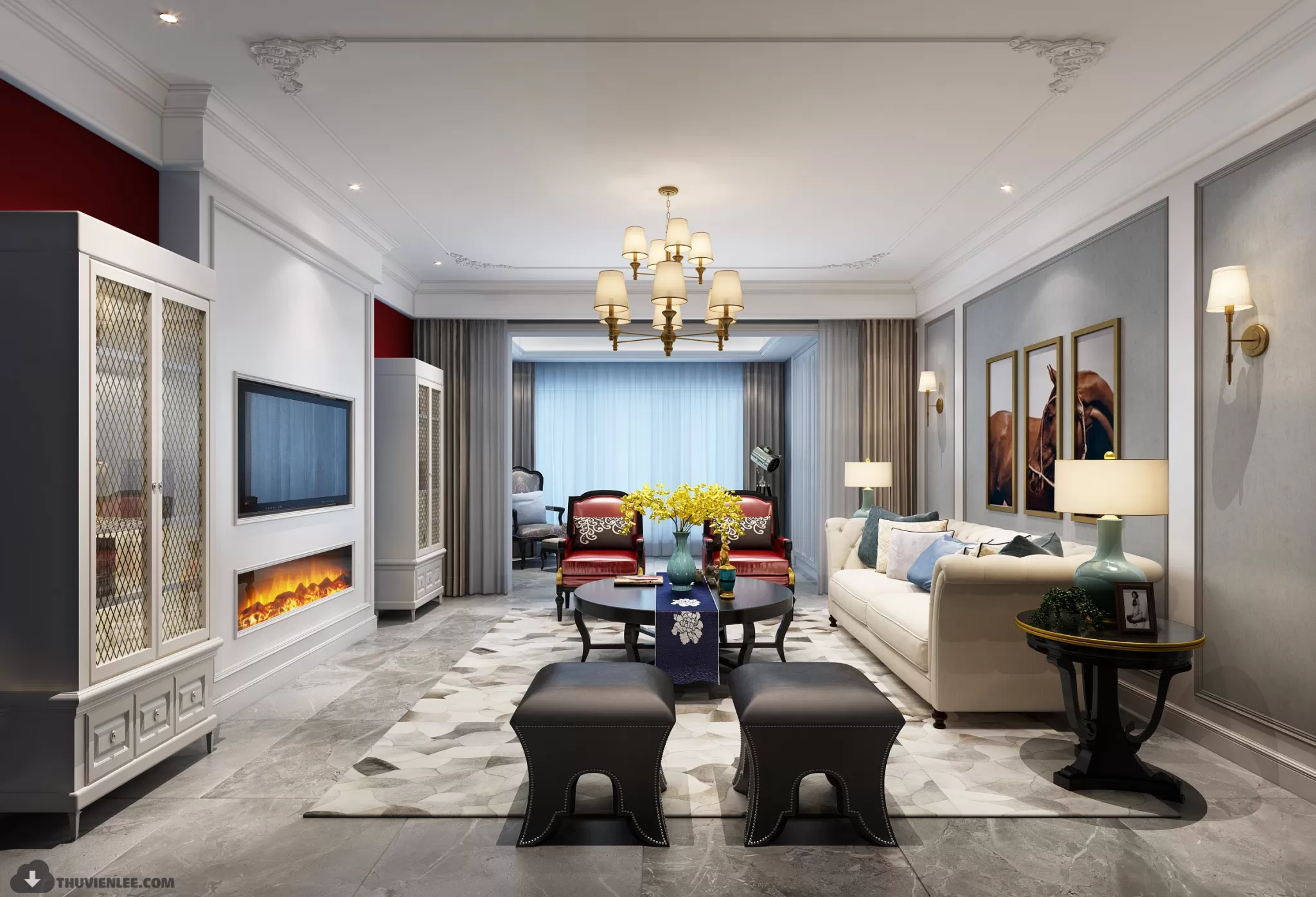 LIVING ROOM - MODERN STYLE - 3D MODELS