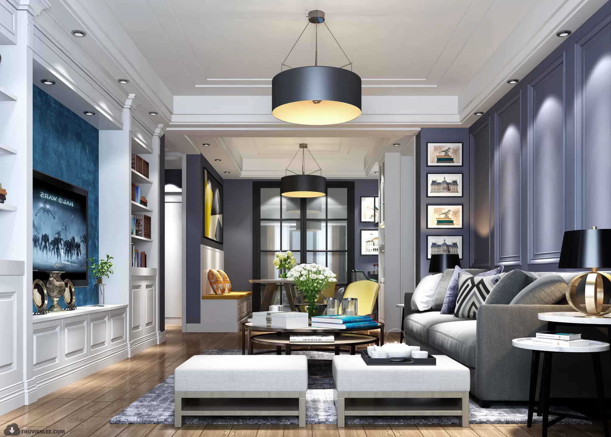 LIVING ROOM - MODERN STYLE - 3D MODELS