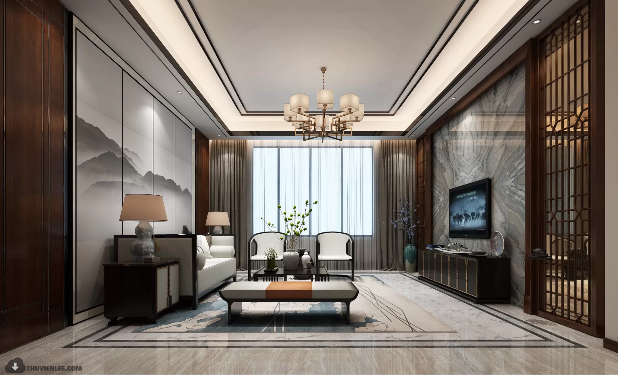 LIVING ROOM - MODERN STYLE - 3D MODELS