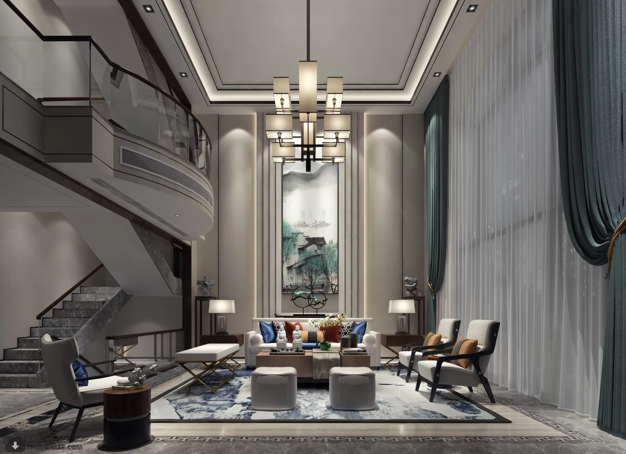 LIVING ROOM - MODERN STYLE - 3D MODELS