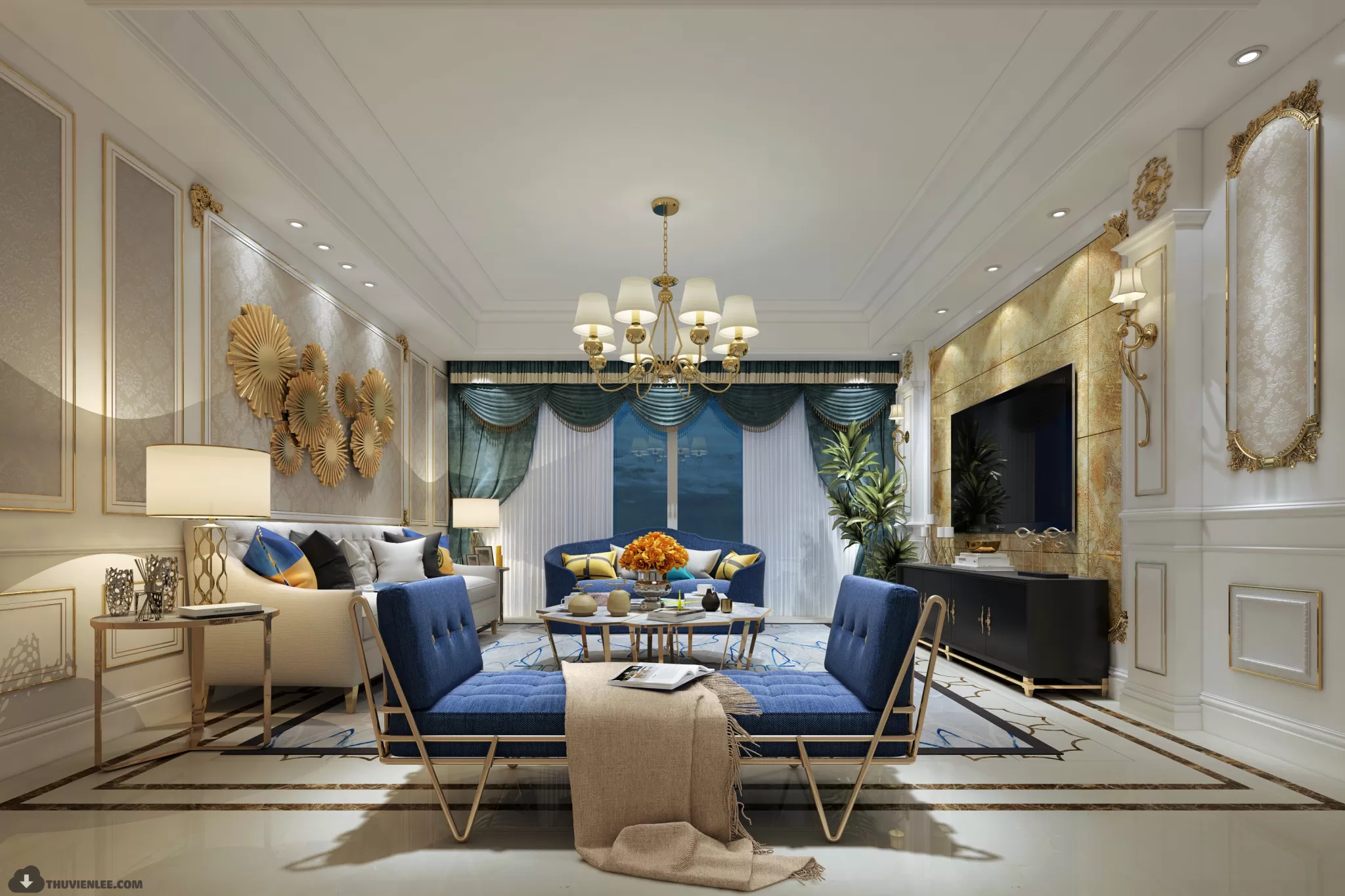 LIVING ROOM - MODERN STYLE - 3D MODELS