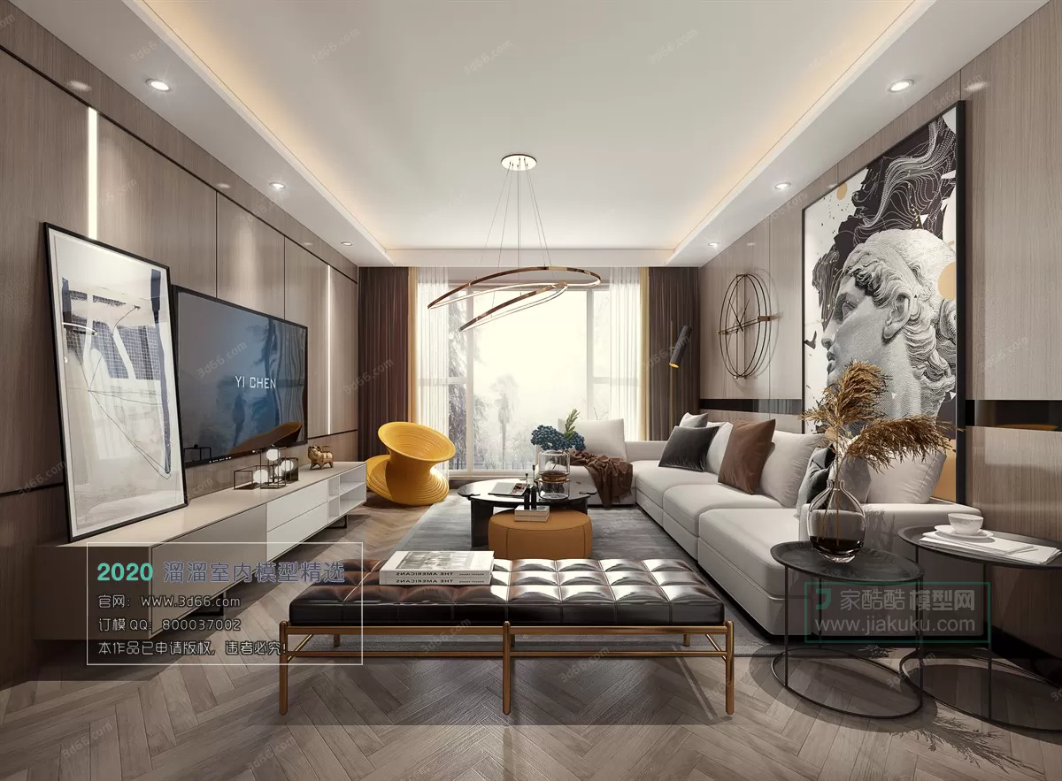 LIVING ROOM - MODERN STYLE - 3D MODELS