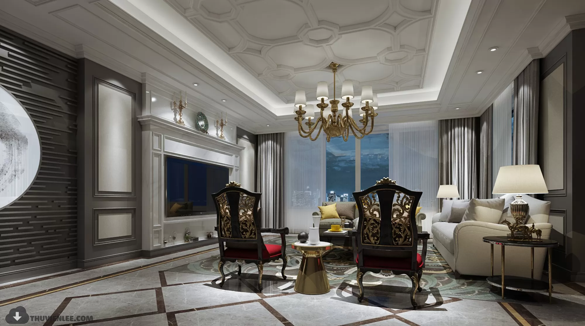 LIVING ROOM - MODERN STYLE - 3D MODELS