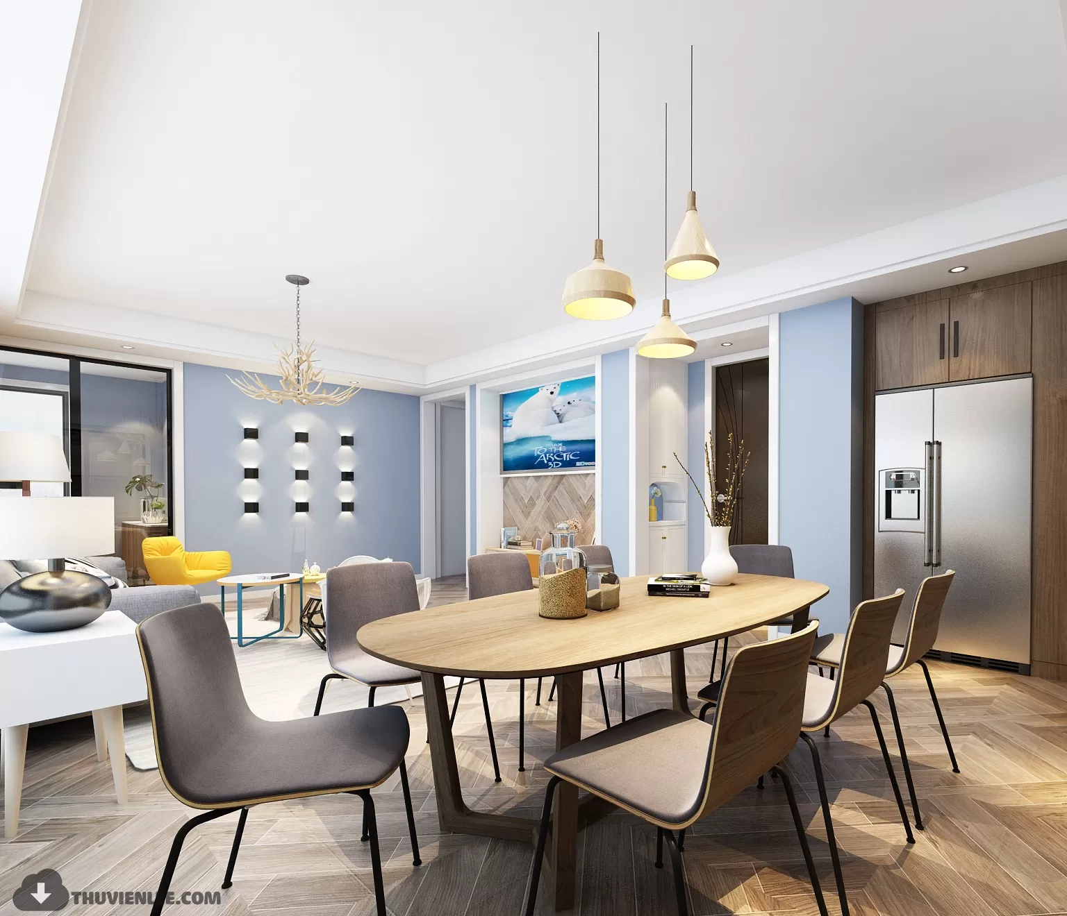 LIVING ROOM - MODERN STYLE - 3D MODELS