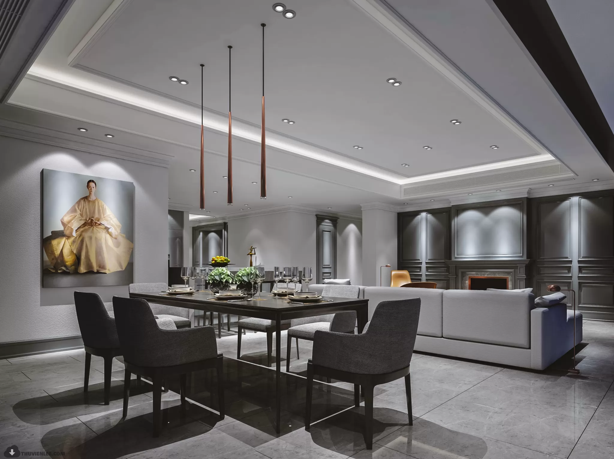 LIVING ROOM - MODERN STYLE - 3D MODELS