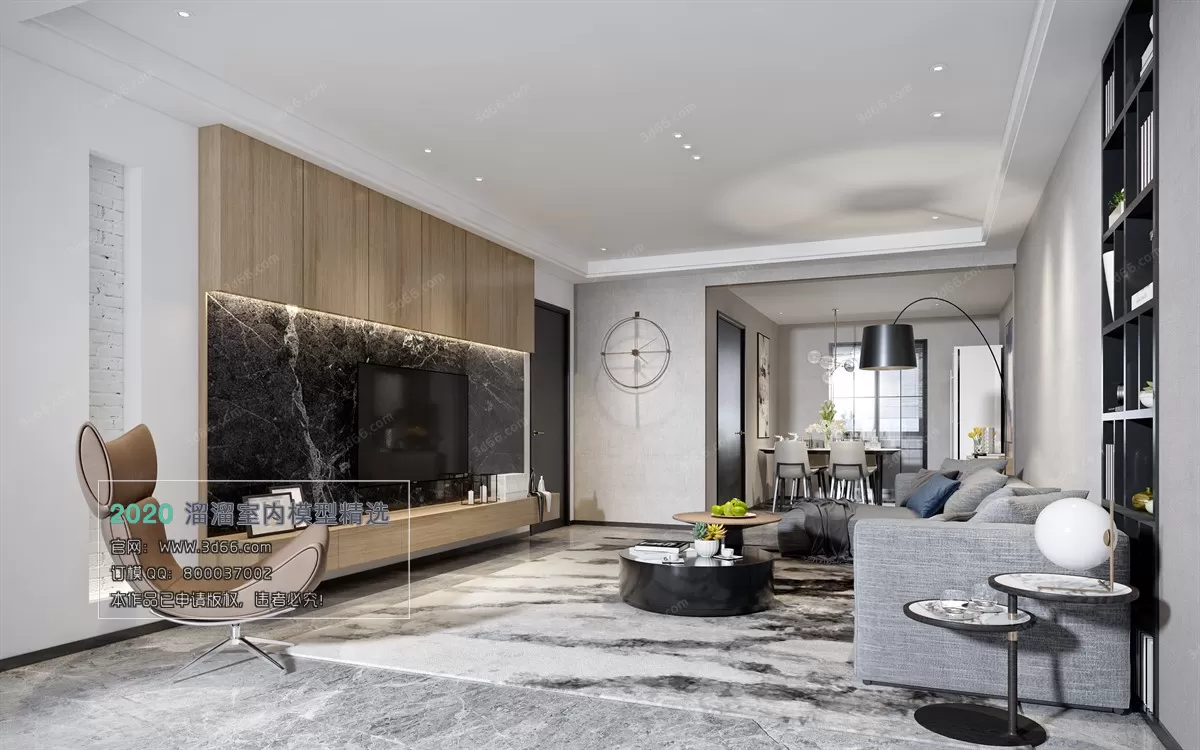 LIVING ROOM - MODERN STYLE - 3D MODELS