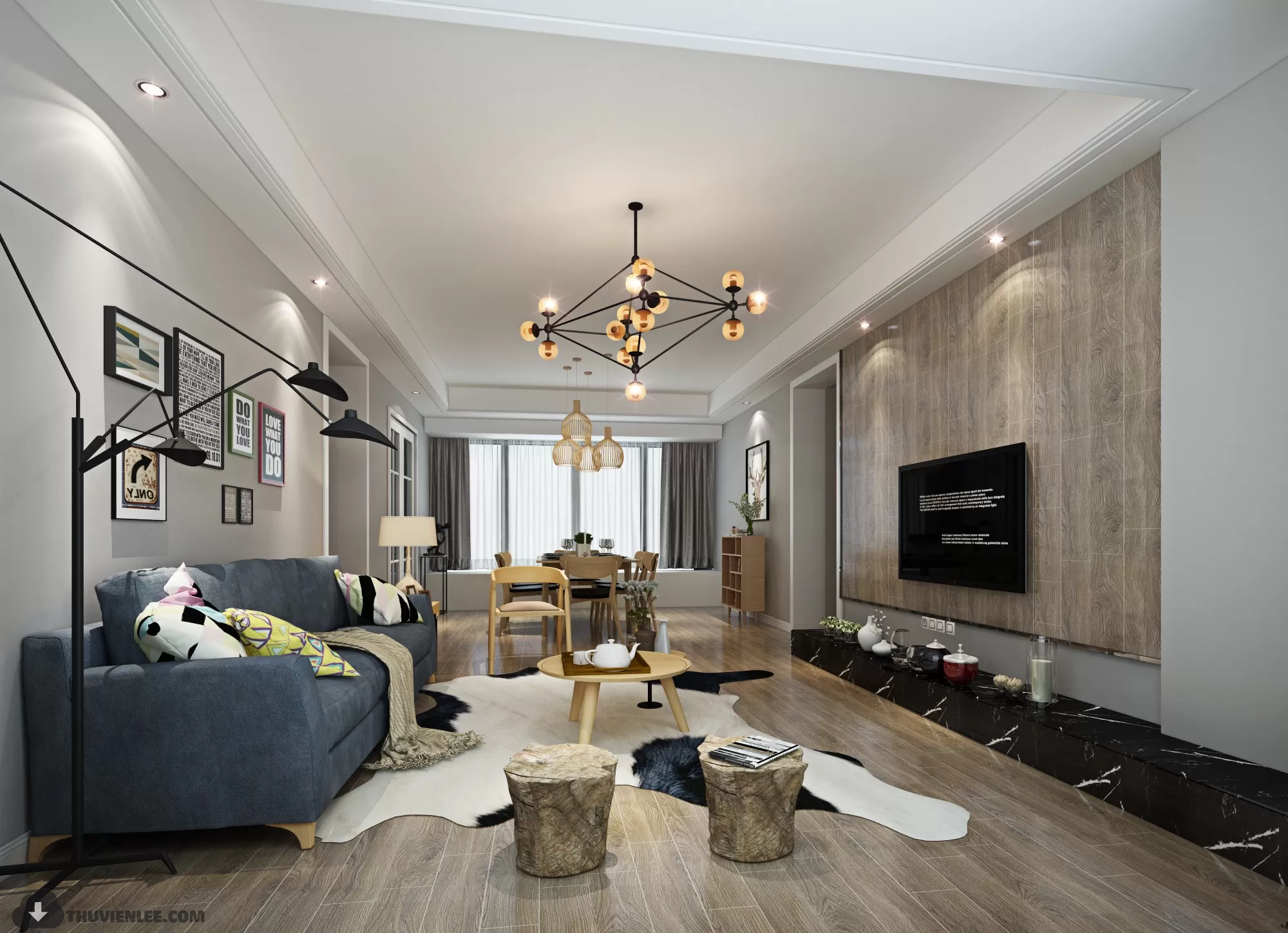 LIVING ROOM - MODERN STYLE - 3D MODELS