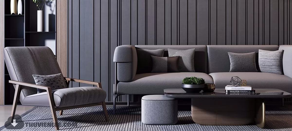 LIVING ROOM - MODERN STYLE - 3D MODELS