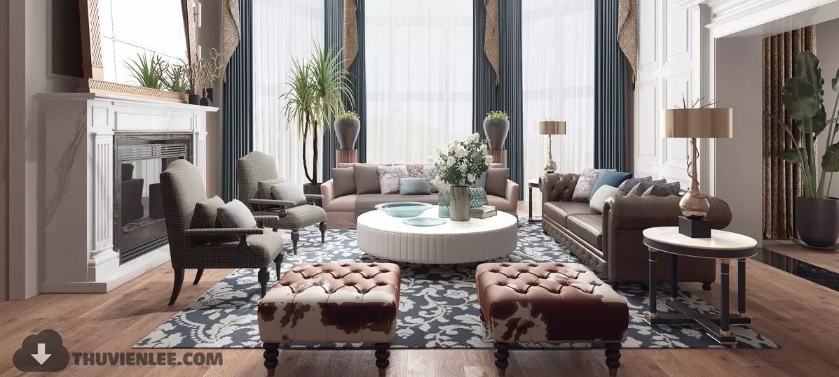 LIVING ROOM - MODERN STYLE - 3D MODELS