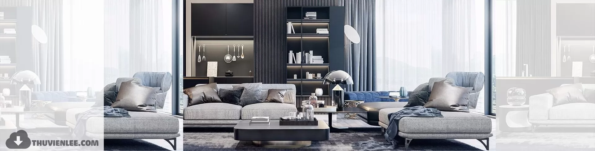 LIVING ROOM - MODERN STYLE - 3D MODELS