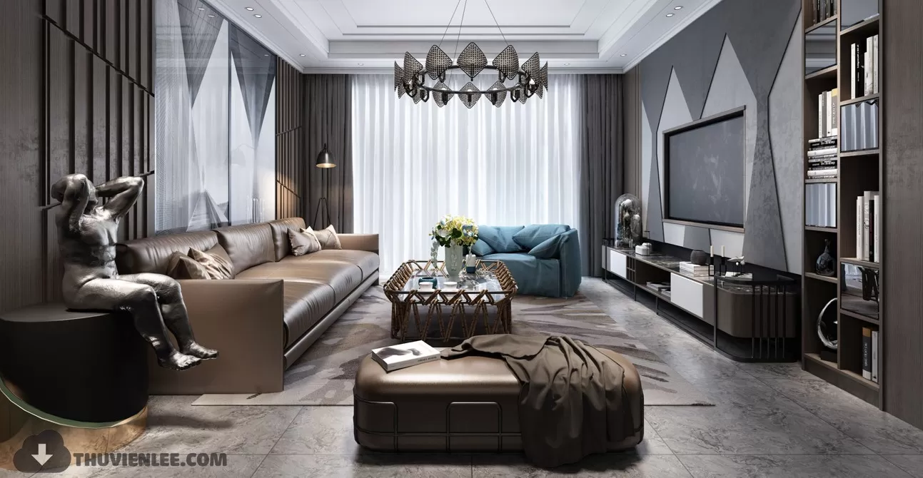 LIVING ROOM - MODERN STYLE - 3D MODELS