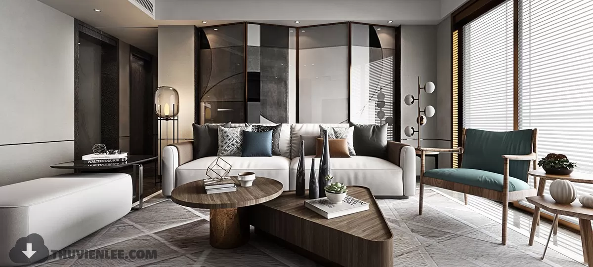 LIVING ROOM - MODERN STYLE - 3D MODELS