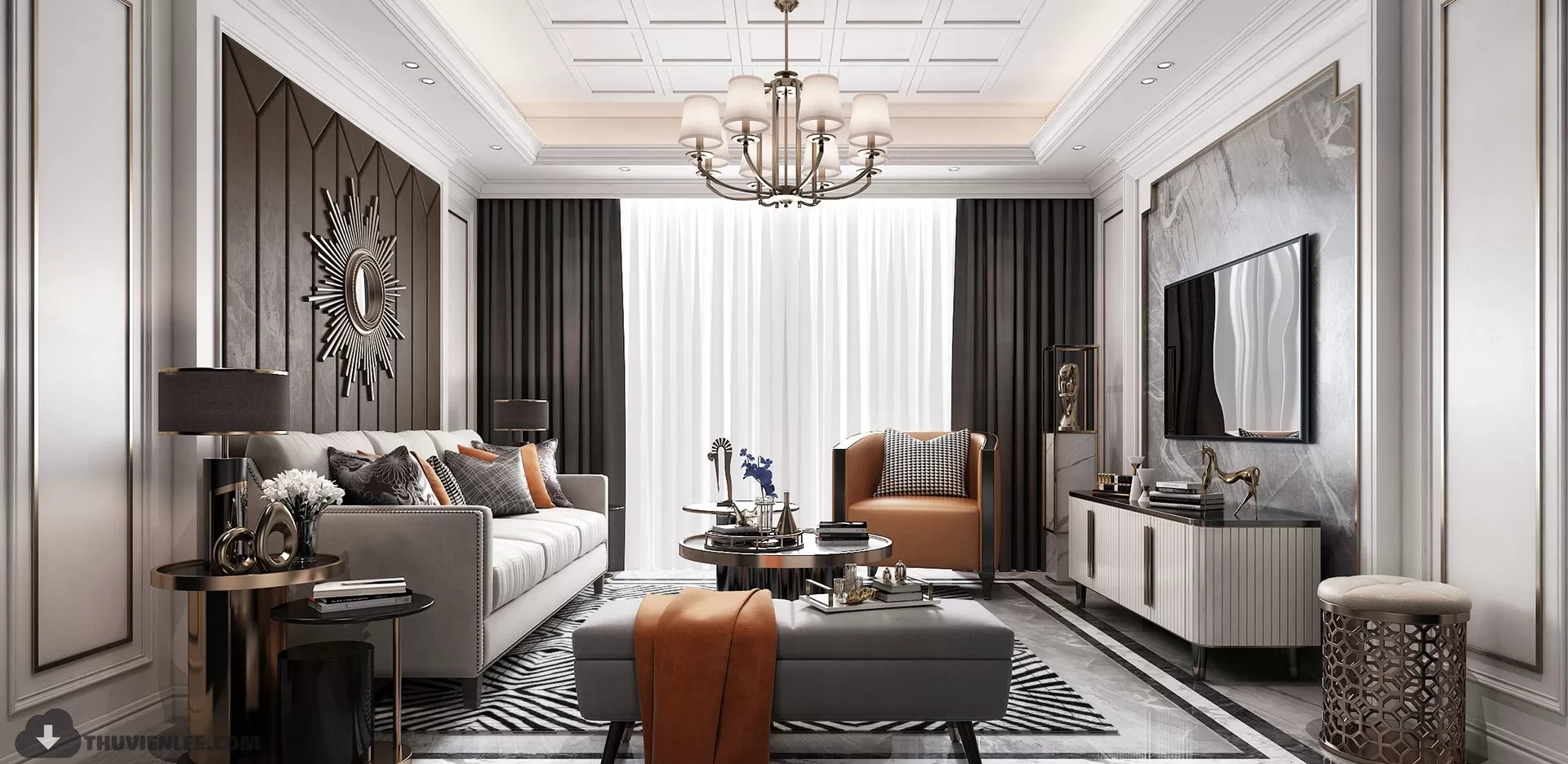 LIVING ROOM - MODERN STYLE - 3D MODELS