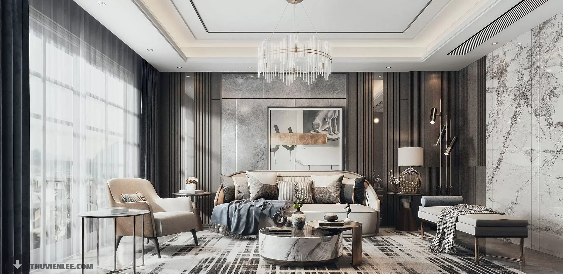 LIVING ROOM - MODERN STYLE - 3D MODELS