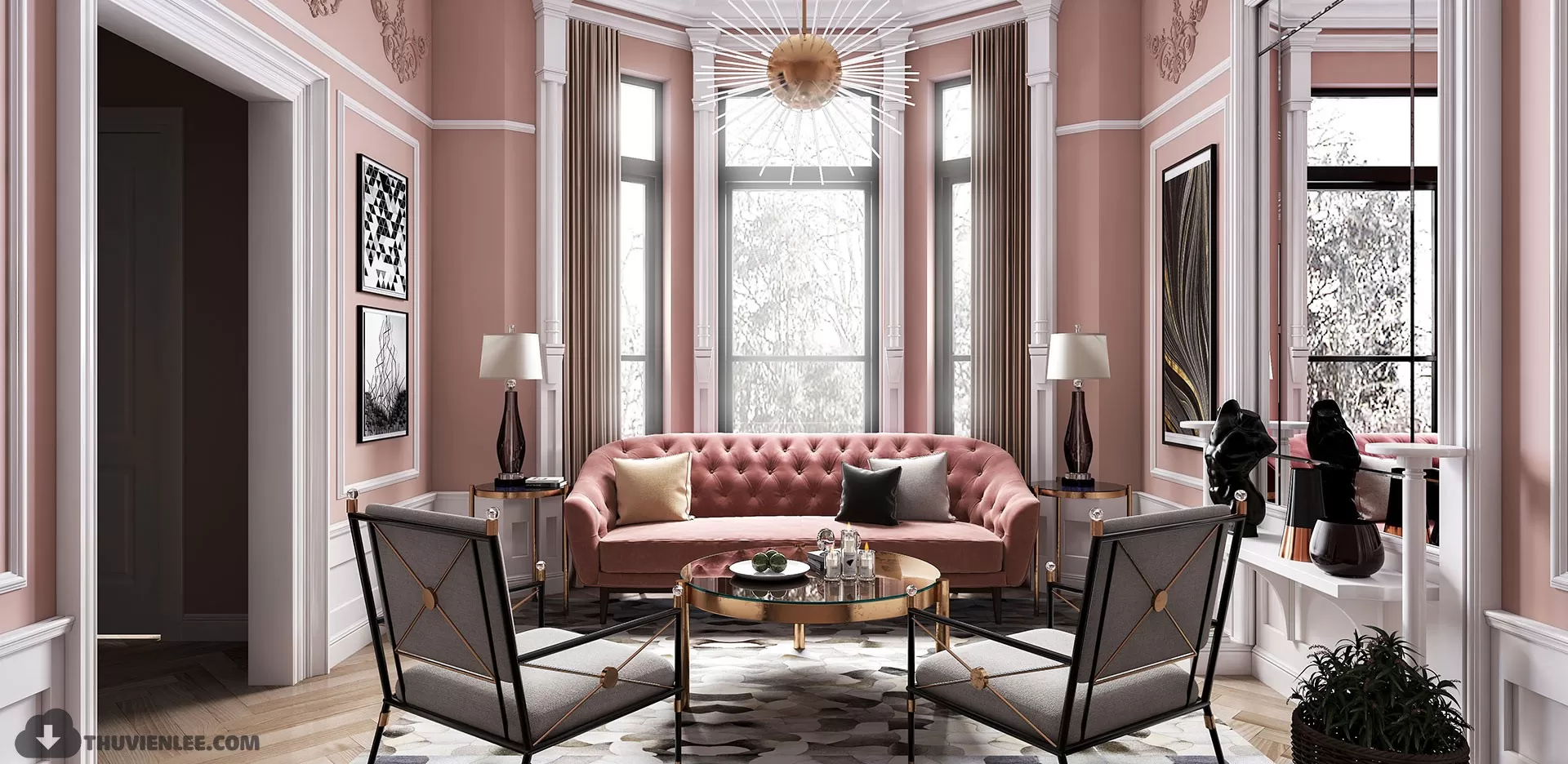 LIVING ROOM - MODERN STYLE - 3D MODELS