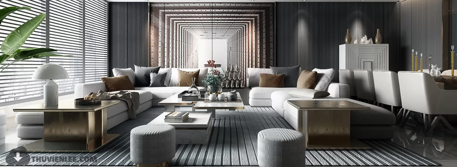 LIVING ROOM - MODERN STYLE - 3D MODELS