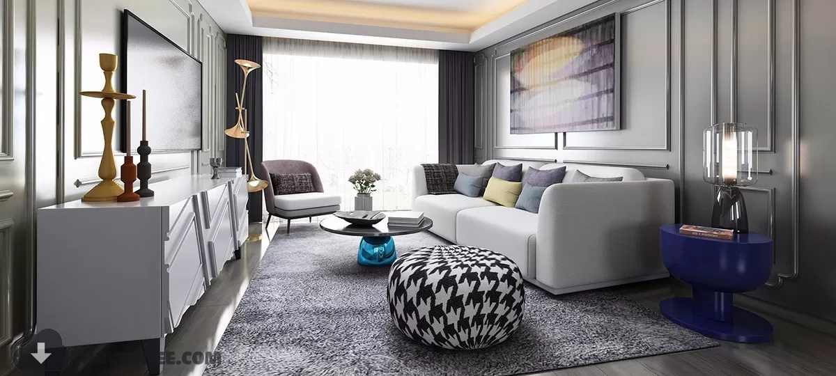 LIVING ROOM - MODERN STYLE - 3D MODELS