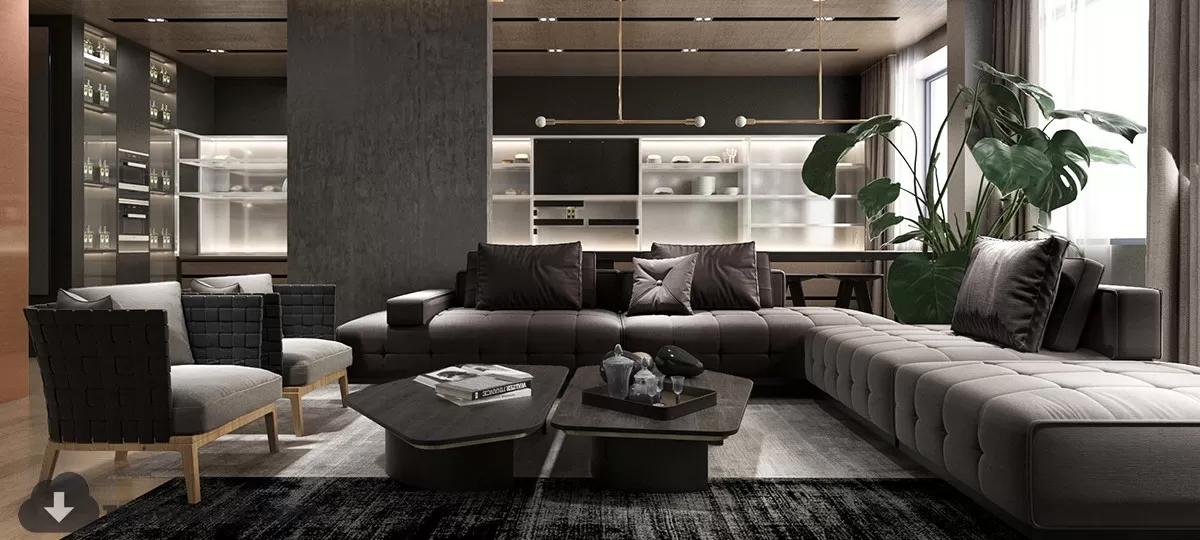 LIVING ROOM - MODERN STYLE - 3D MODELS