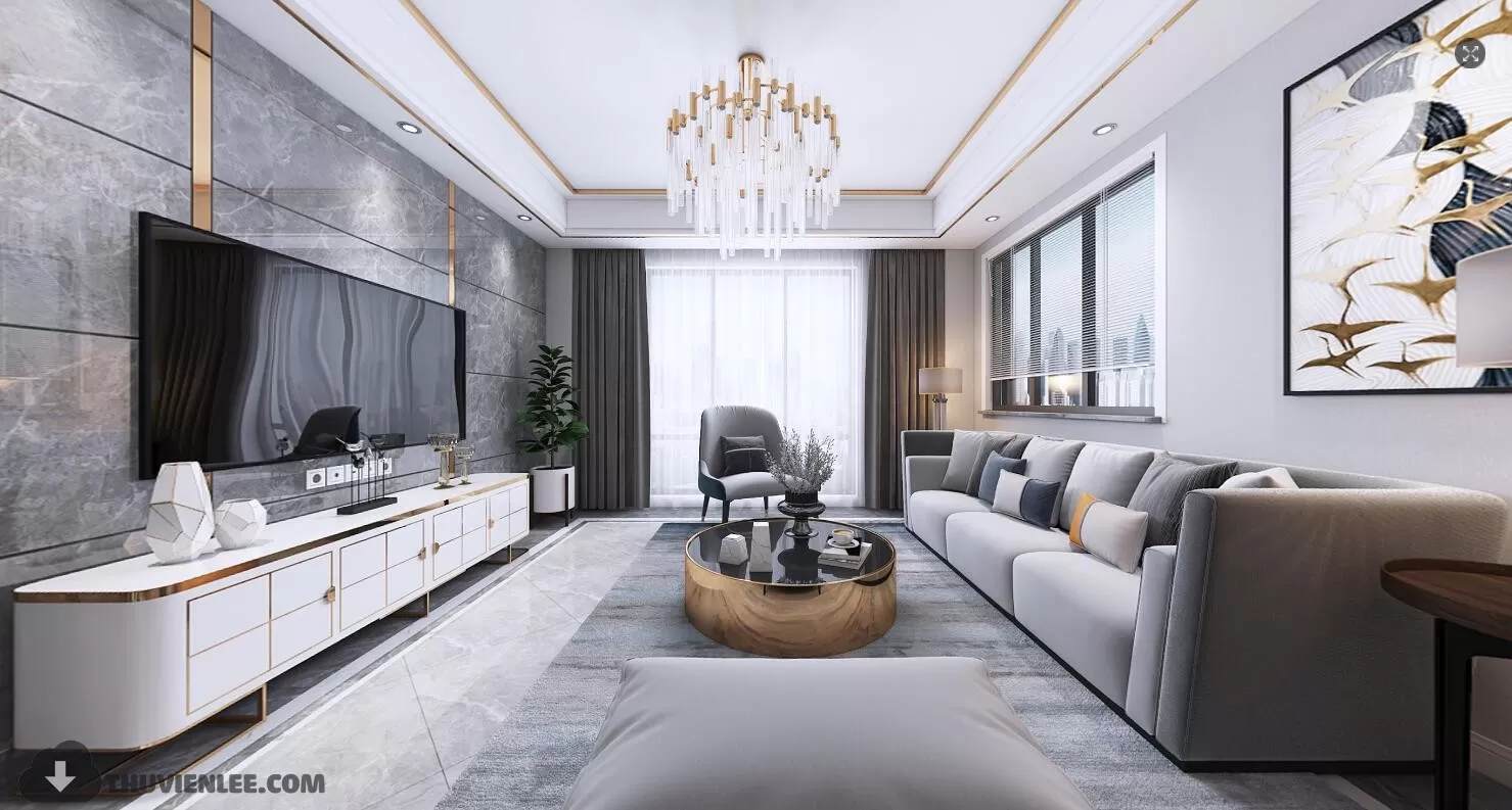 LIVING ROOM - MODERN STYLE - 3D MODELS