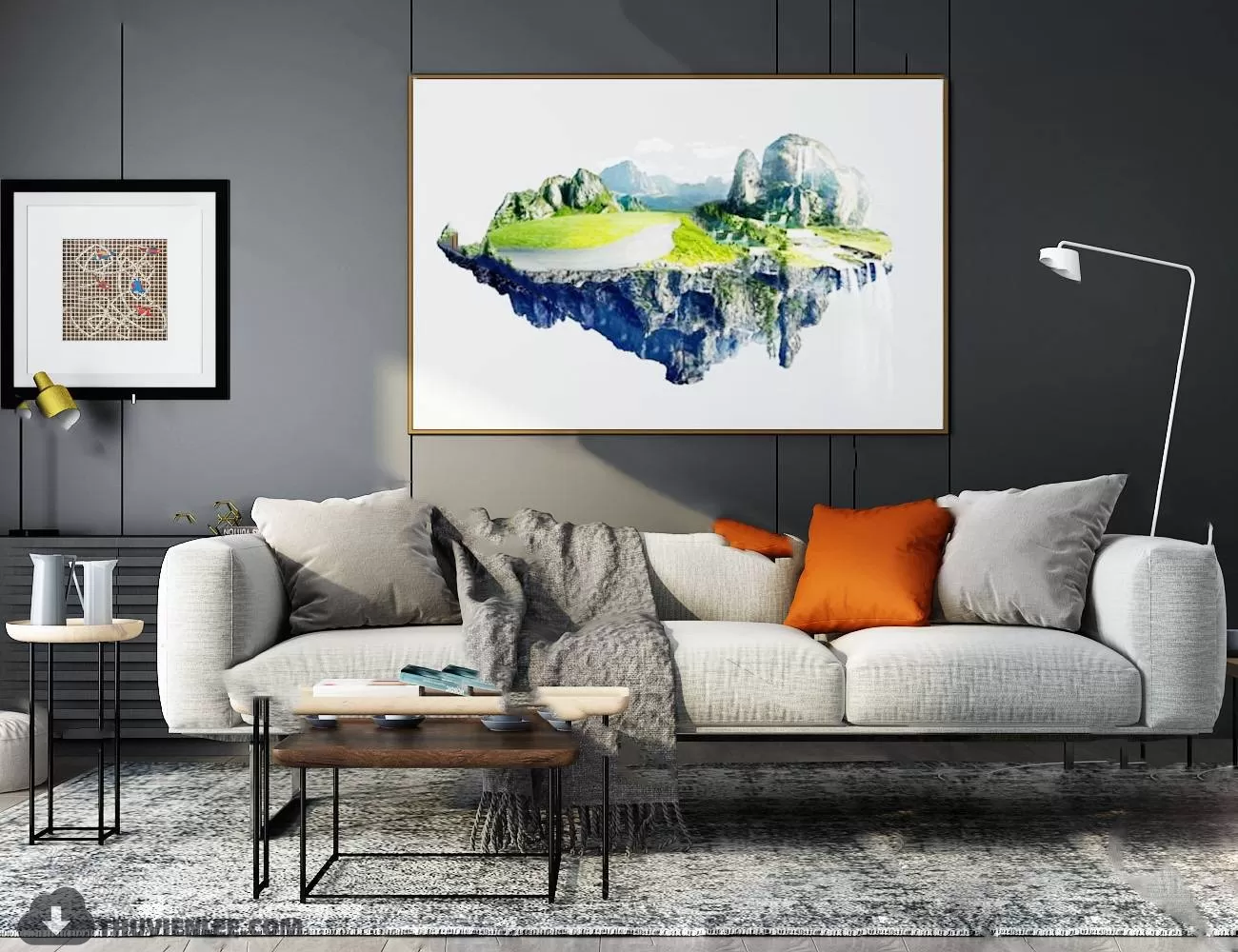 LIVING ROOM - MODERN STYLE - 3D MODELS