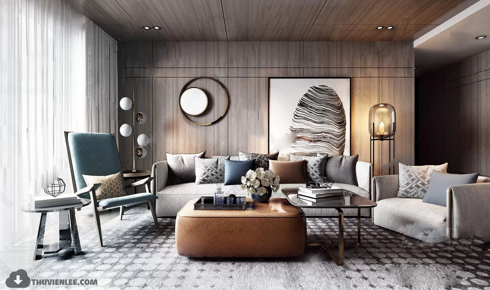 LIVING ROOM - MODERN STYLE - 3D MODELS