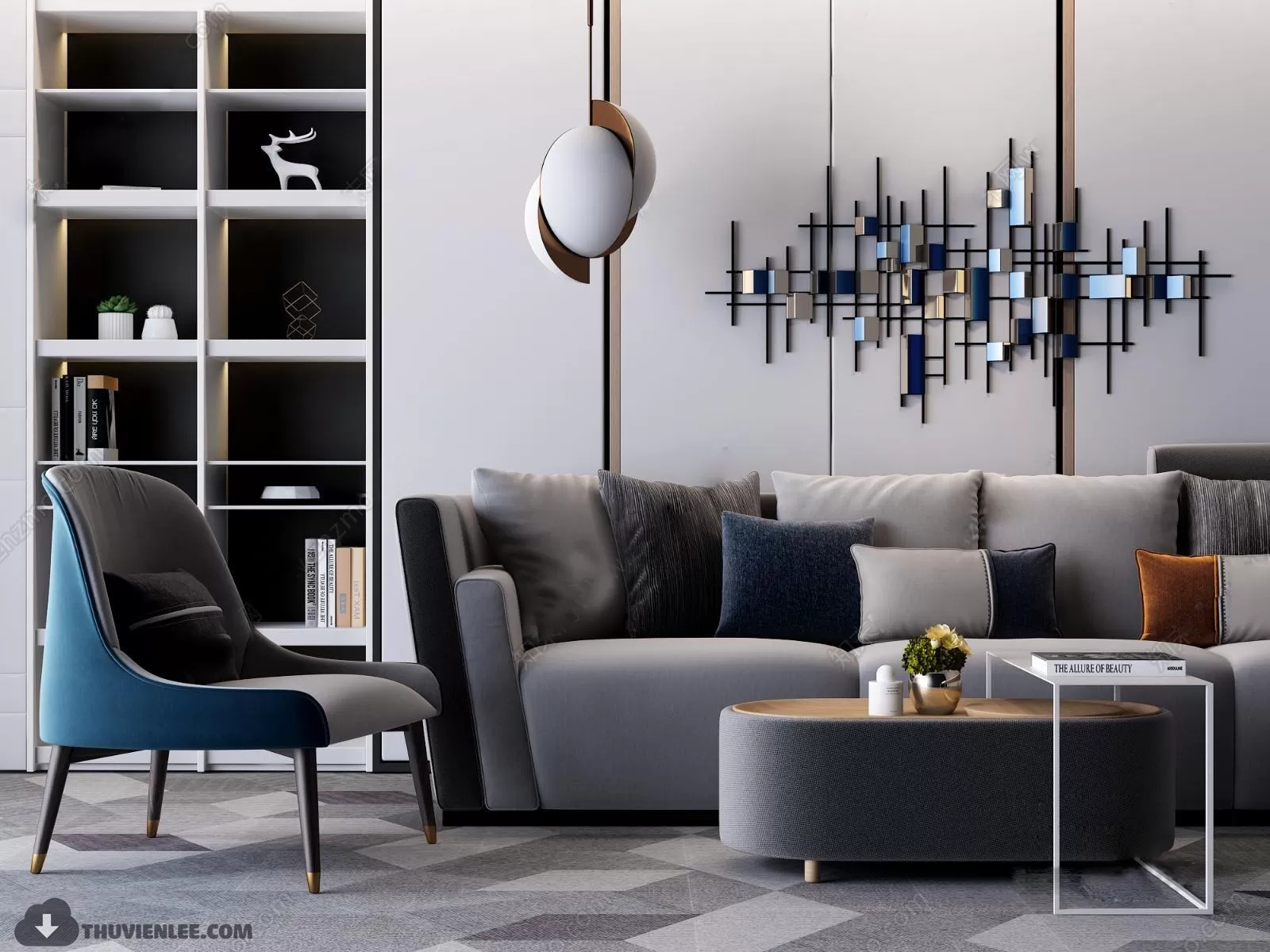 LIVING ROOM - MODERN STYLE - 3D MODELS