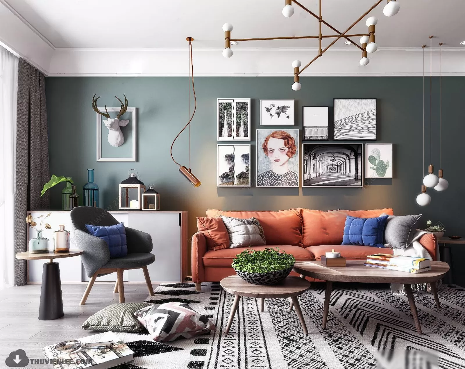 LIVING ROOM - MODERN STYLE - 3D MODELS