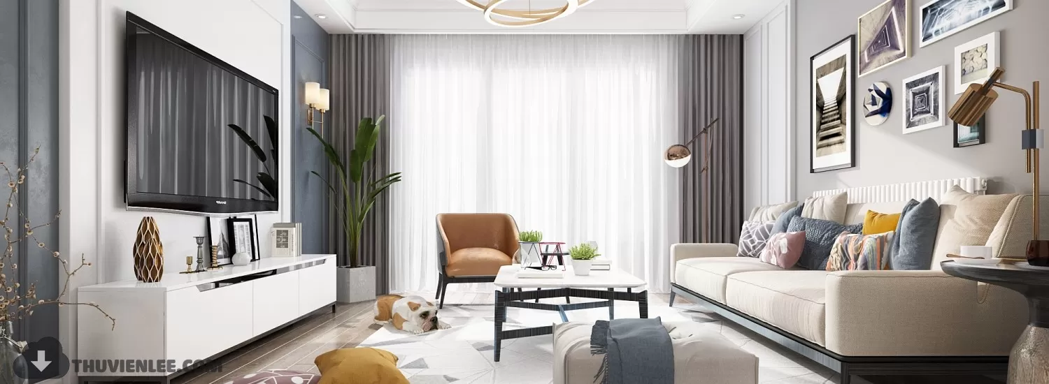 LIVING ROOM - MODERN STYLE - 3D MODELS