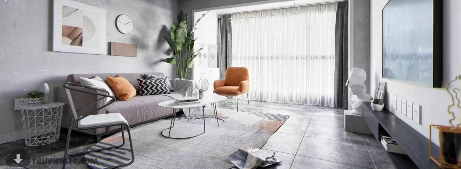 LIVING ROOM - MODERN STYLE - 3D MODELS