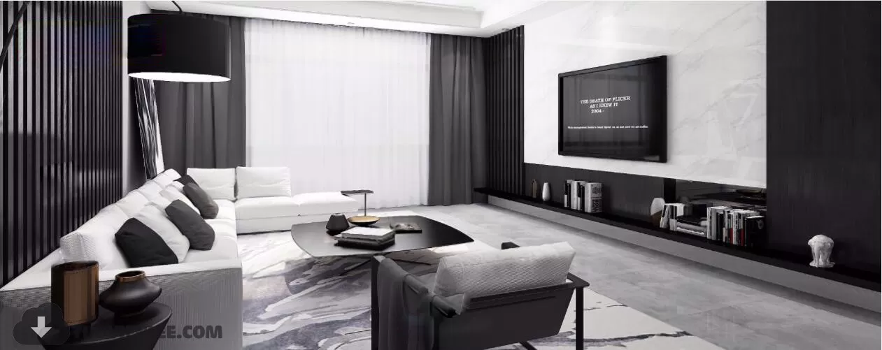 LIVING ROOM - MODERN STYLE - 3D MODELS