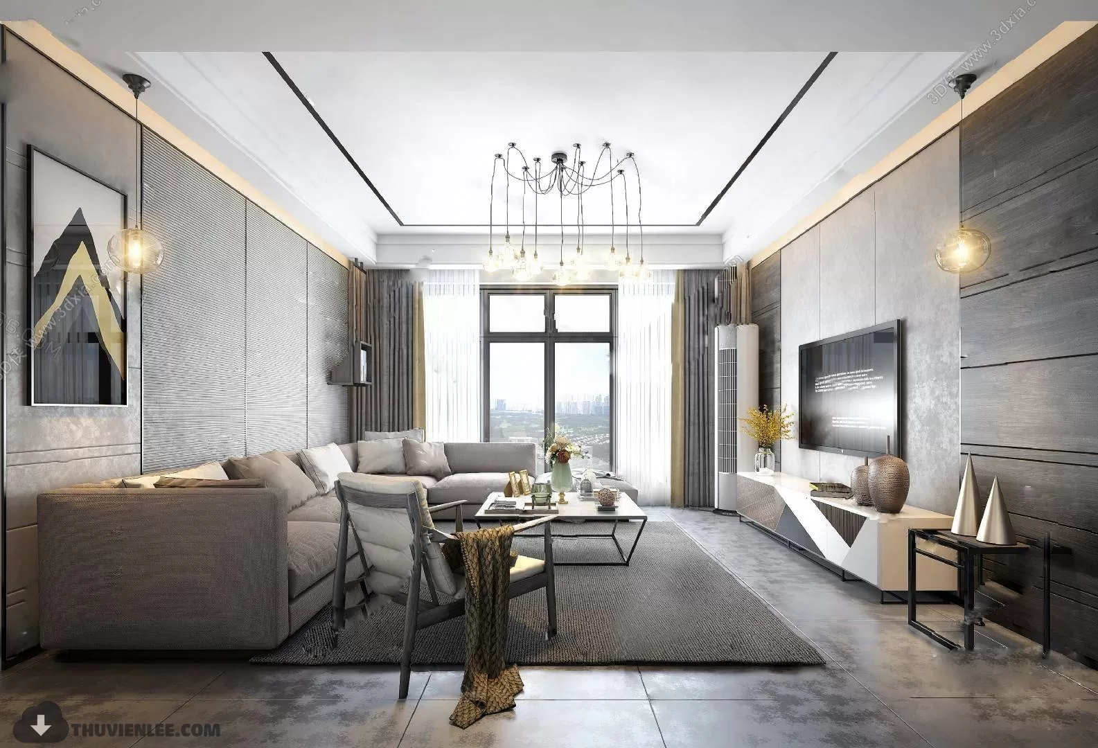 LIVING ROOM - MODERN STYLE - 3D MODELS