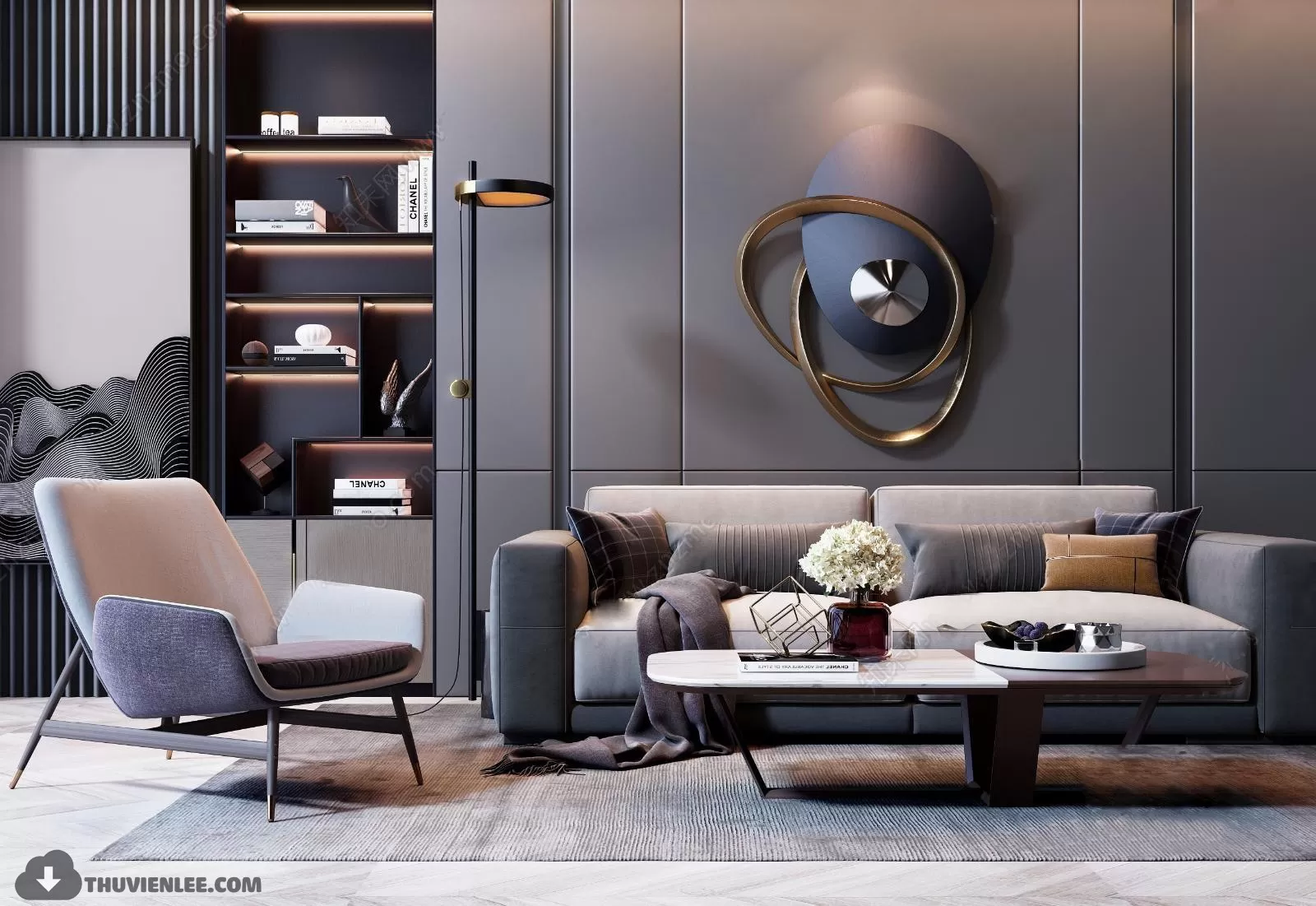 LIVING ROOM - MODERN STYLE - 3D MODELS