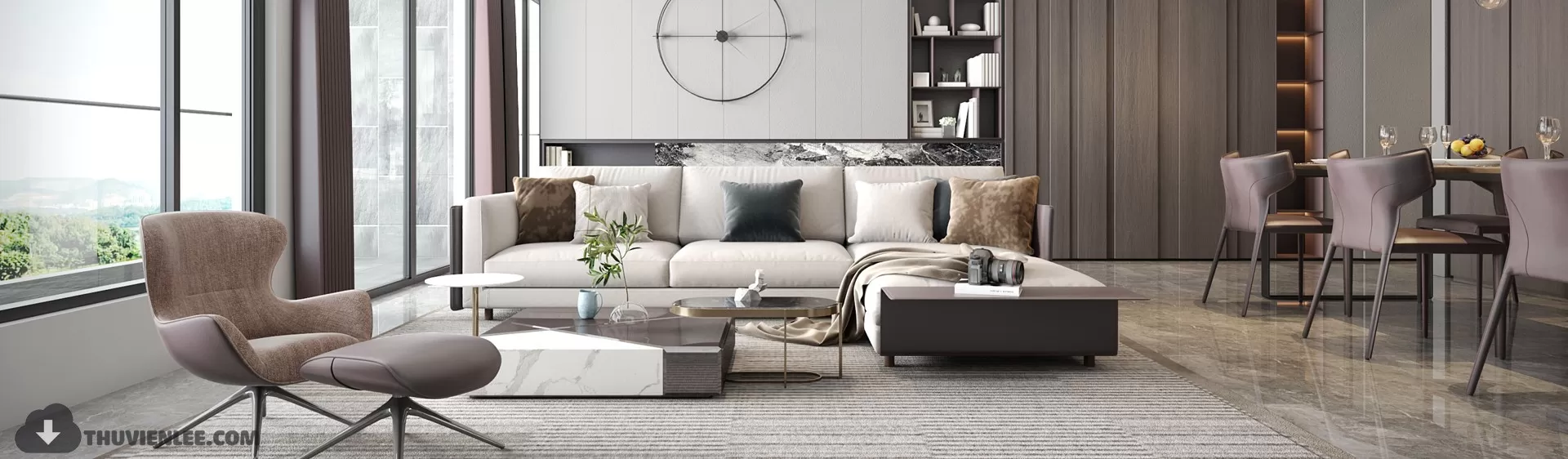 LIVING ROOM - MODERN STYLE - 3D MODELS