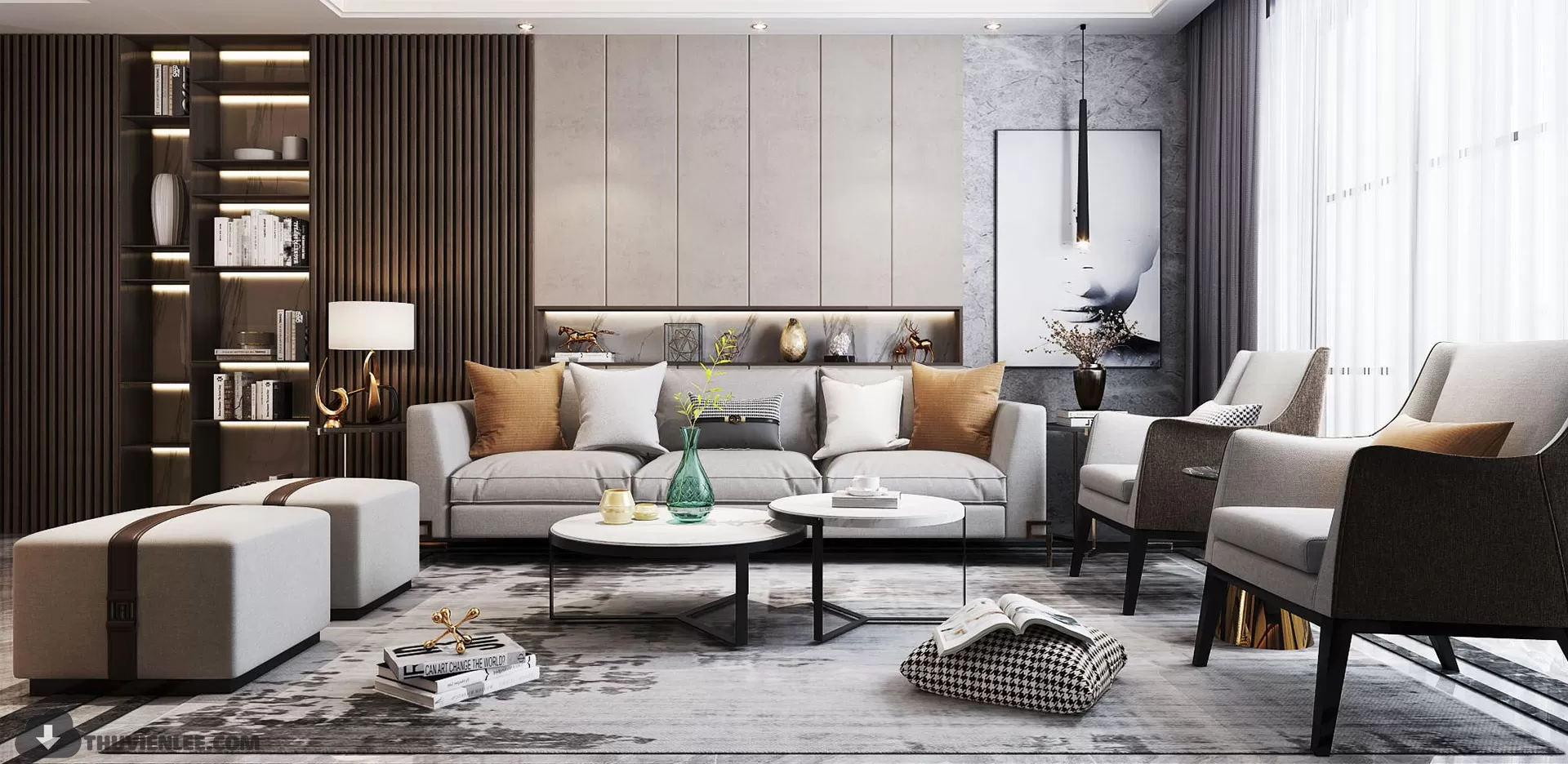 LIVING ROOM - MODERN STYLE - 3D MODELS