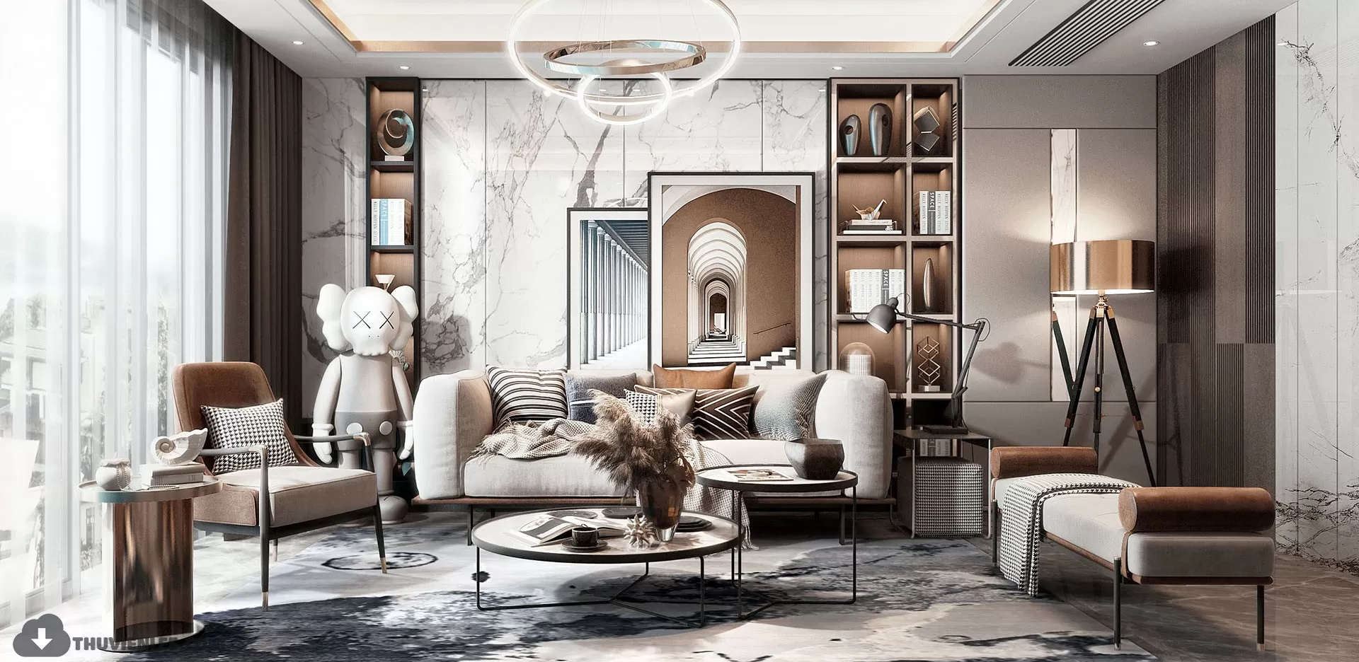 LIVING ROOM - MODERN STYLE - 3D MODELS