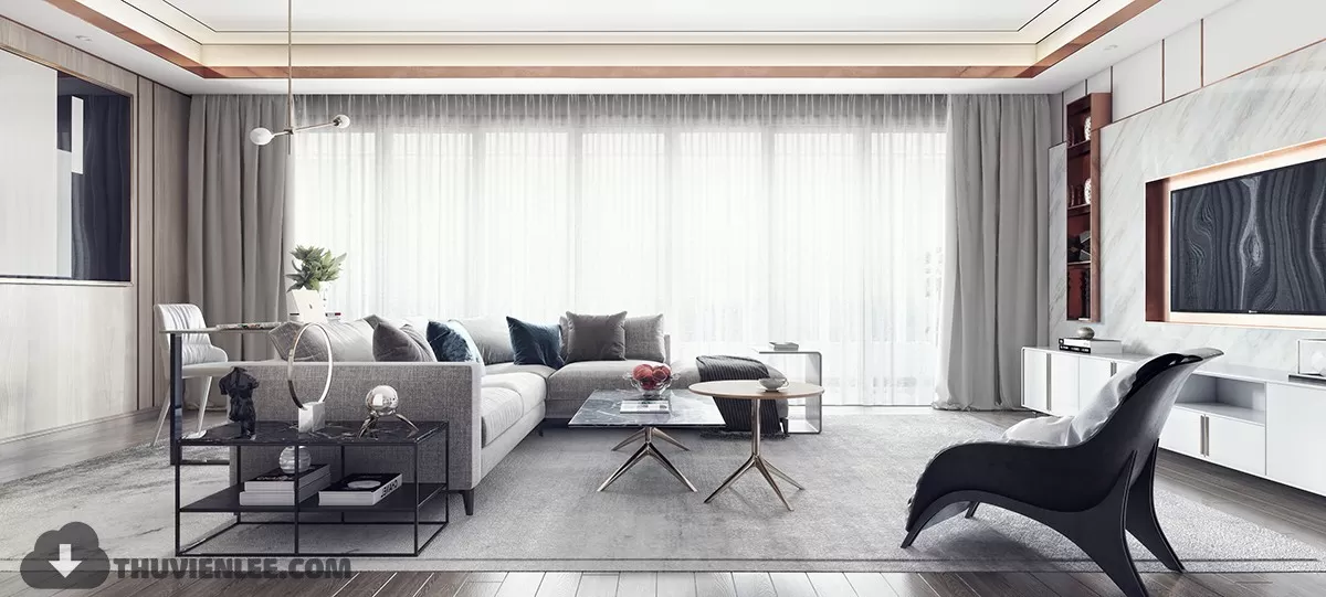LIVING ROOM - MODERN STYLE - 3D MODELS
