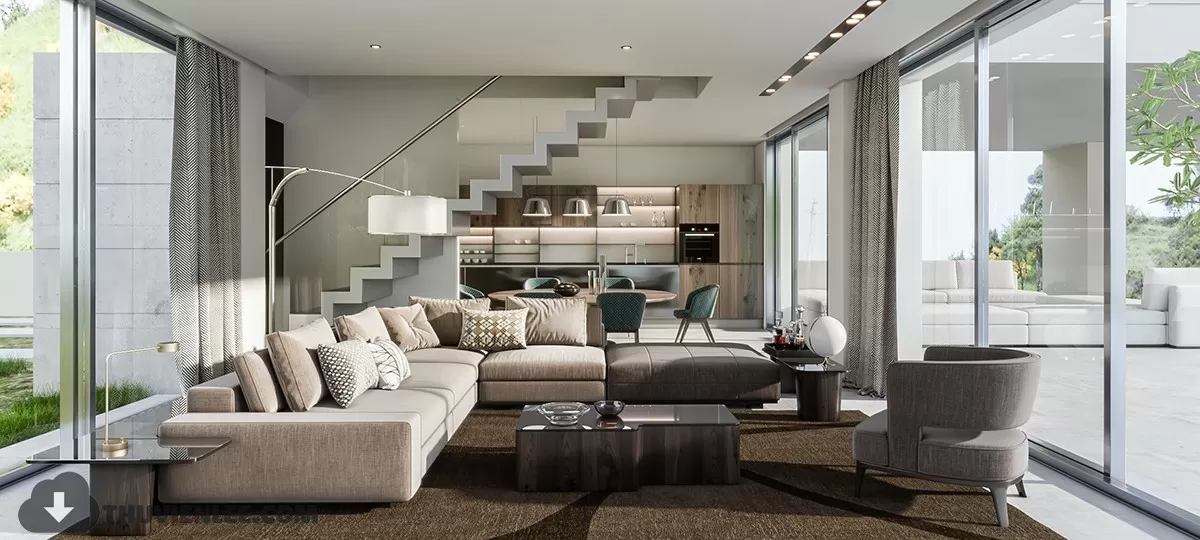 LIVING ROOM - MODERN STYLE - 3D MODELS