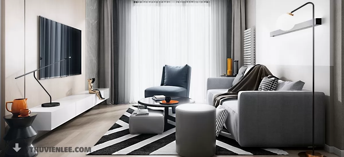 LIVING ROOM - MODERN STYLE - 3D MODELS