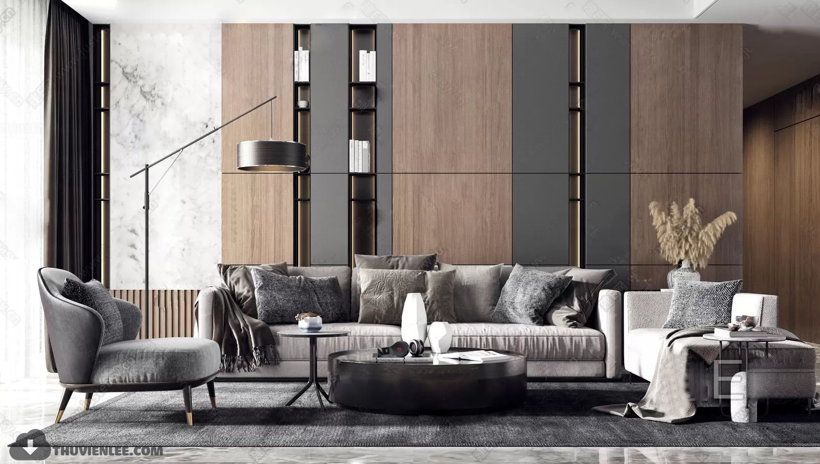 LIVING ROOM - MODERN STYLE - 3D MODELS