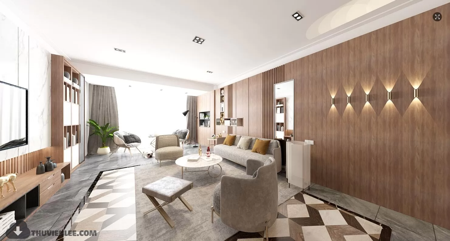 LIVING ROOM - MODERN STYLE - 3D MODELS