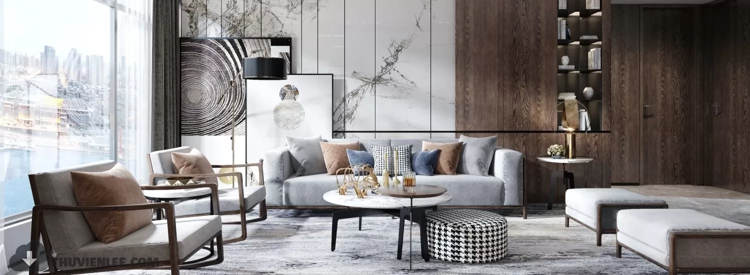 LIVING ROOM - MODERN STYLE - 3D MODELS