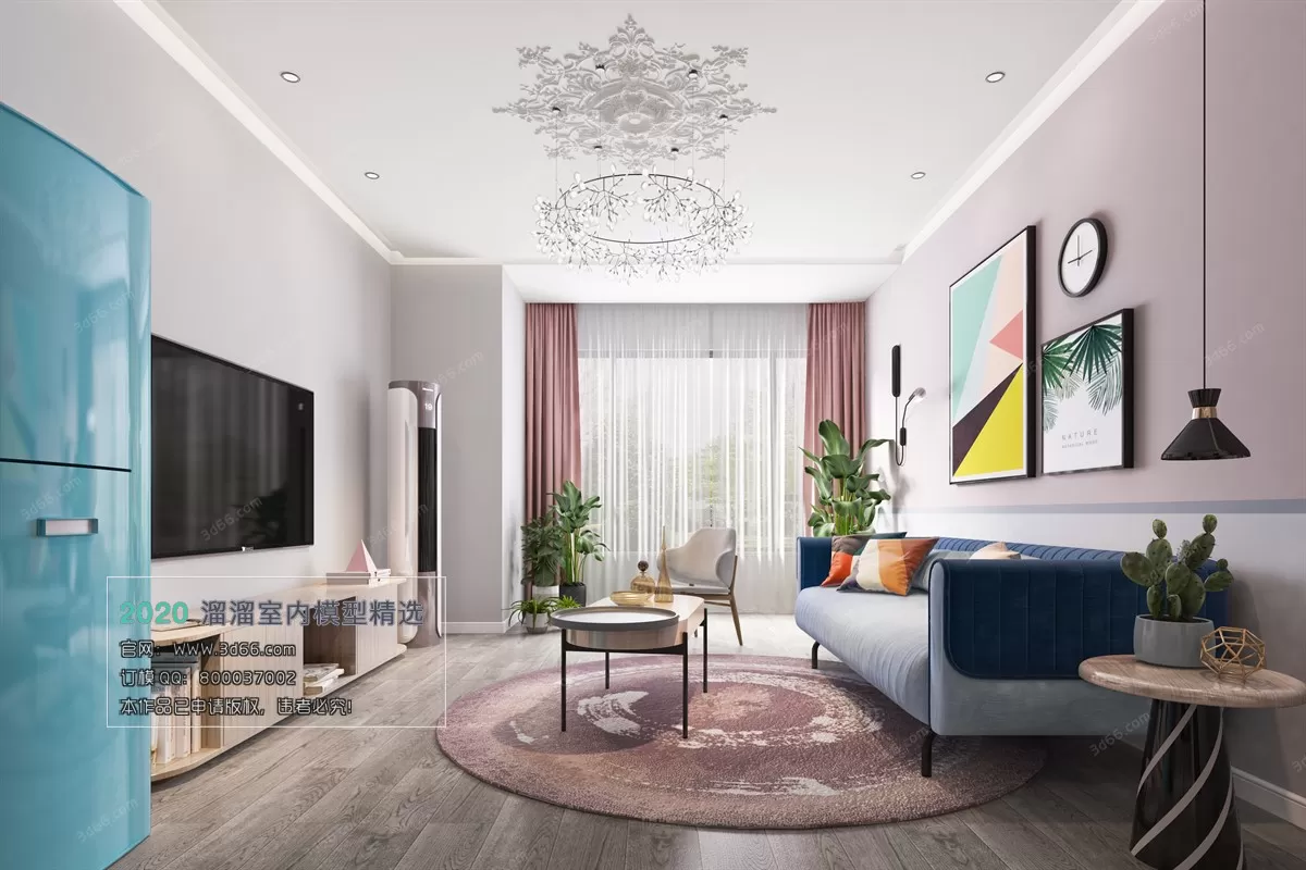 LIVING ROOM - MODERN STYLE - 3D MODELS