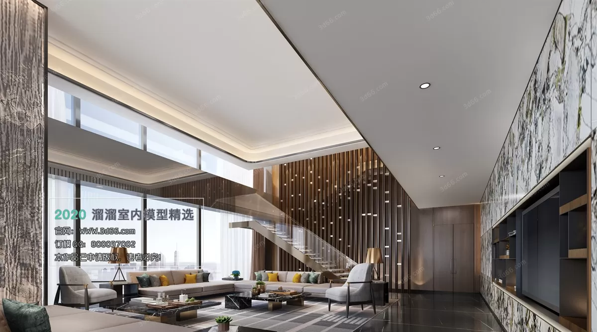 LIVING ROOM - MODERN STYLE - 3D MODELS