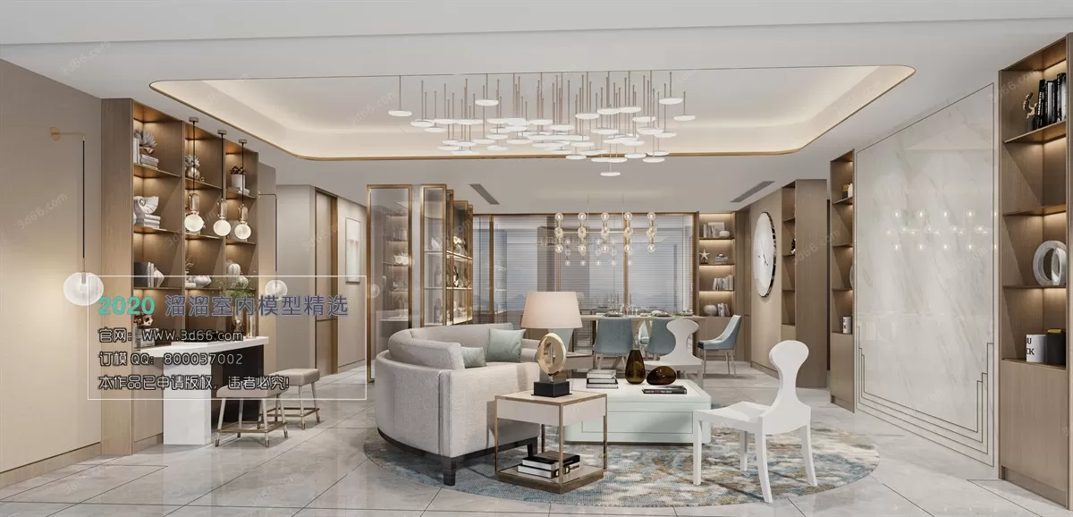 LIVING ROOM - MODERN STYLE - 3D MODELS