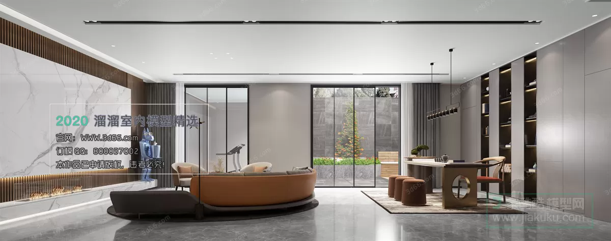 LIVING ROOM - MODERN STYLE - 3D MODELS