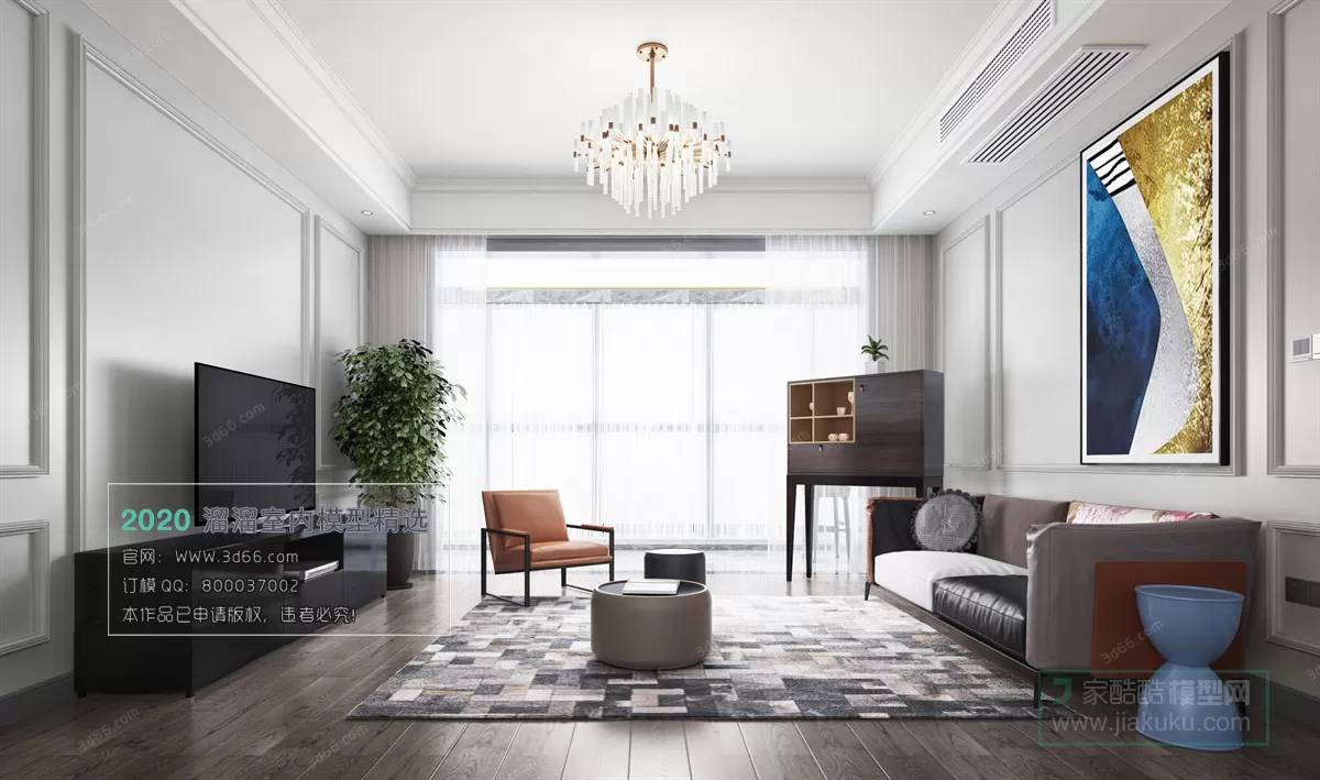 LIVING ROOM - MODERN STYLE - 3D MODELS