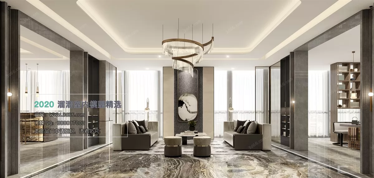 LIVING ROOM - MODERN STYLE - 3D MODELS