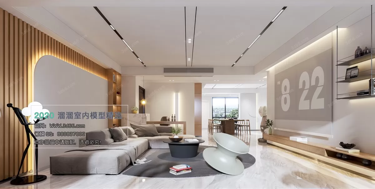 LIVING ROOM - MODERN STYLE - 3D MODELS