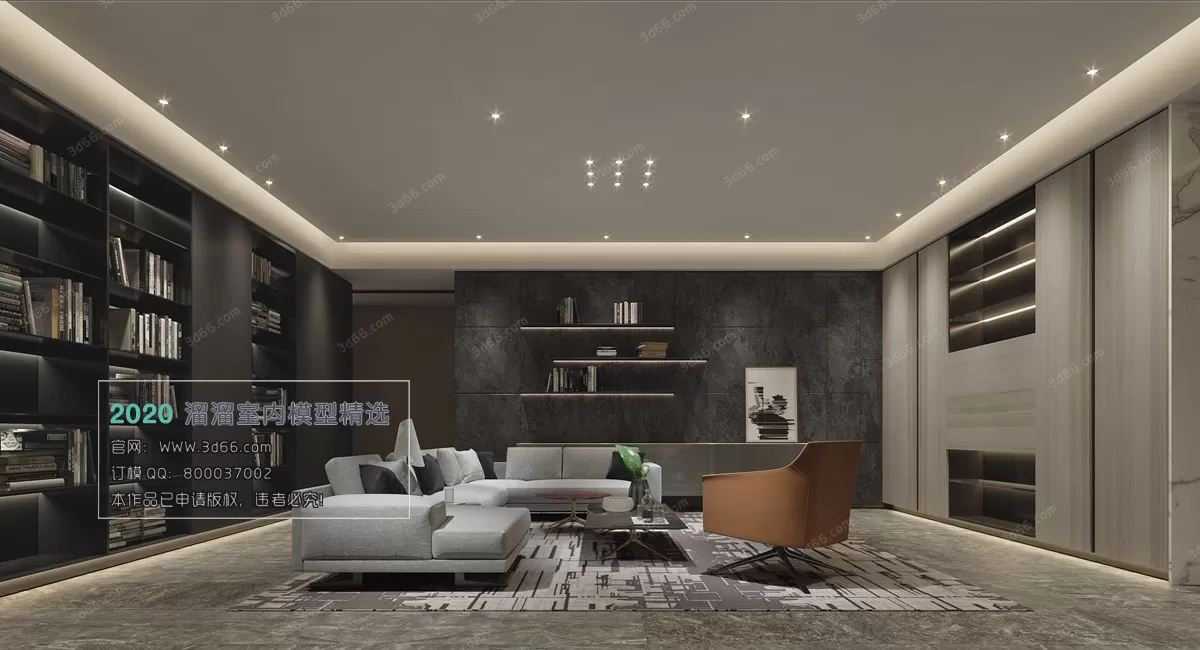 LIVING ROOM - MODERN STYLE - 3D MODELS